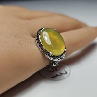 خاتم ملكي فاخر حجر عقيق شرف الشمس الفخم