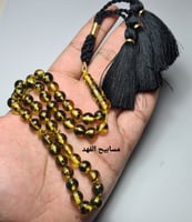 سبحة مسباح تراب كهرمان مميز رائحة طيبه مع فرك الخر...