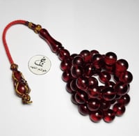 مسباح بكلايت بلجيكي فخم لون احمر سبحة مميزة مع تعد...