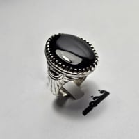 خاتم فضه فخم حجر عقيق شفة العبد يماني طبيعي نادر