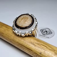 خاتم فضه أسطوري سليماني منقوش ربنا انك رؤوف رحيم ن...