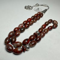 سبحة فاخره حجر الدم طبيعي يماني مسباح مميز