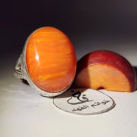 خاتم فضه نادر بحجر فاتوران ألماني قديم من تواير مك...