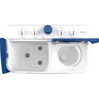 غسالة حوضين هيتاشي 9 كيلو اندونيسي (ابيض غطاء ازرق...