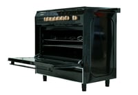 فرن غاز رسلان 5 عيون 60×90 سطح استيل جوانب اسود +...