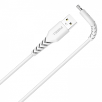 كيبل ايفون 2 متر معتمد من ابل ماركة بايسل جلد ابيض