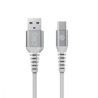 كيبل تايب سي 200 سم جلد ابيض ماركة بود bod