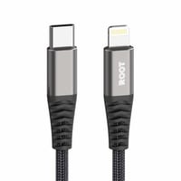 كيبل تايب سي ايفون أسود قماش 1.2M روت