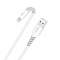 كيبل ايفون 2 متر معتمد من ابل ماركة بايسل جلد ابيض