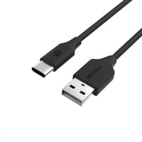 وصلة تايب سي 120 سم جلد اسود