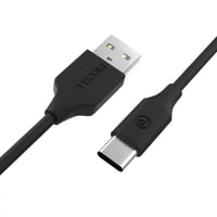 وصلة تايب سي 120 سم جلد اسود