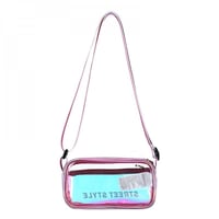 حقيبة جيلي شفافة (وردي)