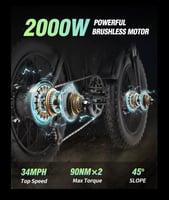 دراجة كهربائية رياضية الاصلية 48 فولت محركين وبطار...