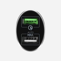 موماكس شاحن سيارة 30 واط مخرجين ابييض