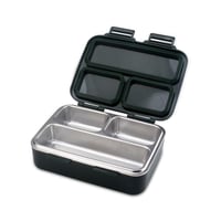 علبة طعام ٣ اقسام اخضر معدني