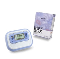 علبة طعام ٤ اقسام ازرق بلاستيك