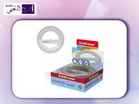 مسطرة قياس دائرية بلاستيك شفافة Plastic protractor...