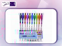 طقم أقلام حبر لينو من 10 ألوان بمقاس 0.7mm