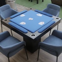 تأجير طاولة بلوت مع كراسي أزرق_RENT Blot Table BLU...