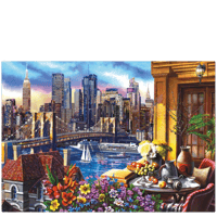 لعبة تركيب الصورة مدينة ليلية، بروكلين، لغز 2000 ق...