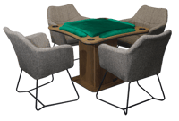 طاولة بلوت الملكية الأصلية بلاك أديشن لون أخضر مع...