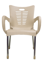 كرسي بلاستيك بيج بأرجل (استيل )-Plastic Chair - BE...