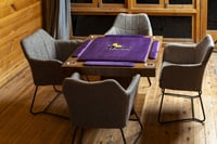 طاولة بلوت مع كراسي لون بنفسجي_Large Blot Table PU...