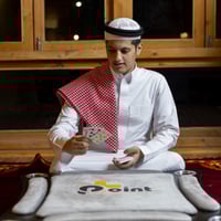 طاولة بلوت منحنية أرضية لون رصاصي_ Curved Blot Tab...