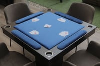 طاولة بلوت مع كراسي أزرق_Blot Table BLUE With Chai...