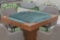 طاولة بلوت كبيرة أخضر مع كراسي_Blot Table GREEN Wi...