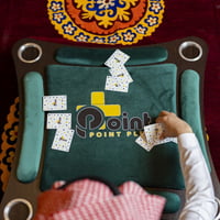 طاولة بلوت أرضية منحنية لون زيتي_Curved Ground Blo...