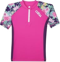 قميص سباحة واقية بسحاب واكمام قصيرة للبنات من كويج...