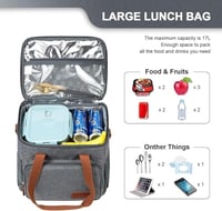 حقيبة غداء معزولة WDA LAKIDAY، حقيبة تبريد كبيرة ا...