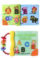 كتاب قماشي للأطفال مع خشخيشات على شكل جرس من أجل ا...