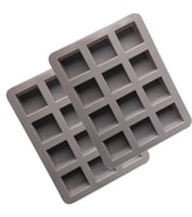 2 قطعة 12 شبكة مربعة من السيليكون غير لاصقة لحلوى...