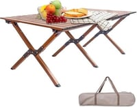 طاولة خشبية محمولة قابلة للطي مع حقيبة حمل من WDA،...