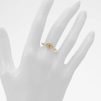 قرط مطلي بالذهب من الدو اخضر غامق معدن مقاس واحد