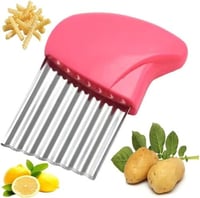 سكين مموج من الفولاذ المقاوم للصدأ ، قاطع بطاطس حا...