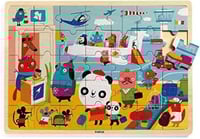 احجية صينية خشبية بتصميم مطار من بازلو، من ديجيكو