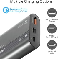 شاحن بطارية محمول 10000 ميلي امبير يو اس بي من برو...