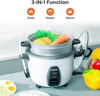 جهاز طهي الارز مع طنجرة بخارية بسعة 0.6 لتر من جيب...