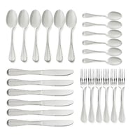 24 Pc Set طقم أدوات مائدة سيلفروير مصنوعة من الستا...