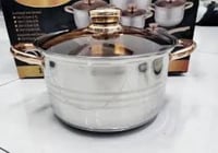 قدر طهي من الفولاذ المقاوم للصدأ من WDA بغطاء زجاج...