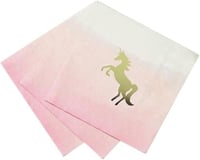 مجموعة مناديل طاولة بتصميم يونيكورن لحفلات عيد الم...