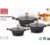 طاجن مكون من 6 قطع وعاء المنيوم سم 20/ 22 /24/ غير...