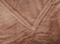 بطانية صوف فلانيل ناعمة، بني، مقاس مفرد، 200× 150...