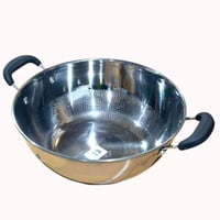 مقلاة حديدية بالون الفضي المقاس 36 سم من الفولاذ ا...