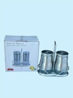 طقم توابل من قطعتين زجاجية لرش الملح والفلفل ،من W...