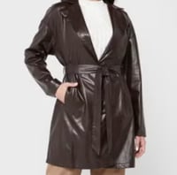 معطف من الجلد بحزام للنساء من ايلا size-M