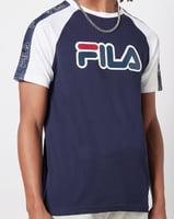 تي شيرت راجلان بشريط بشعار الماركة من فيلا size-L